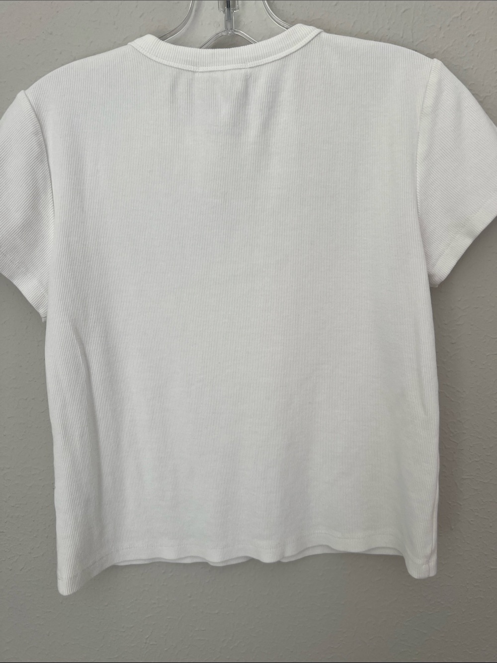 Marine Layer White Ribbed Crew Tee - Picture 3 of 3